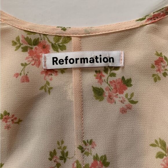 Reformation Winslow Wrap Maxi Audrey XS Pink Floral Wedding Guest NWT $348 - Picture 5 of 9